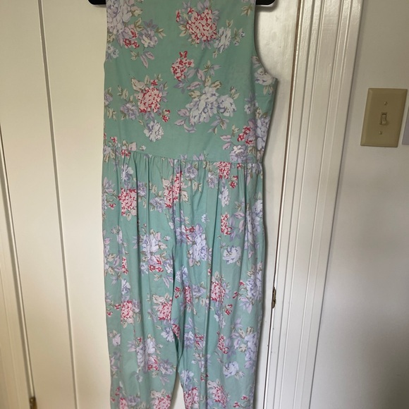 Laura Ashley Mint Floral Jumpsuit - Picture 4 of 4